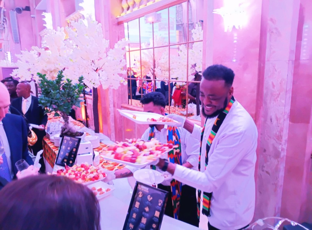 Catering service presentation at premium venue