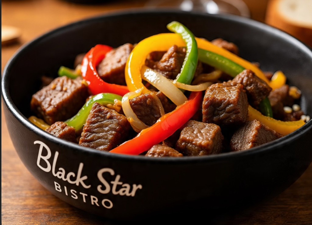 Black Star Bistro beef stir fry bowl